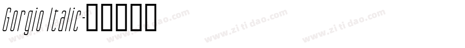Gorgio Italic字体转换